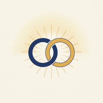 Two interlocking rings